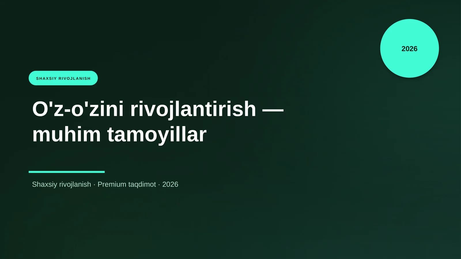Shaxsiy rivojlanish