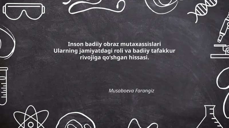Inson badiiy obraz mutaxassislari