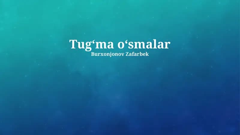 Tugʻma oʻsmalar