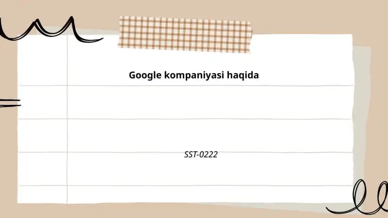 Google kompaniyasi haqida