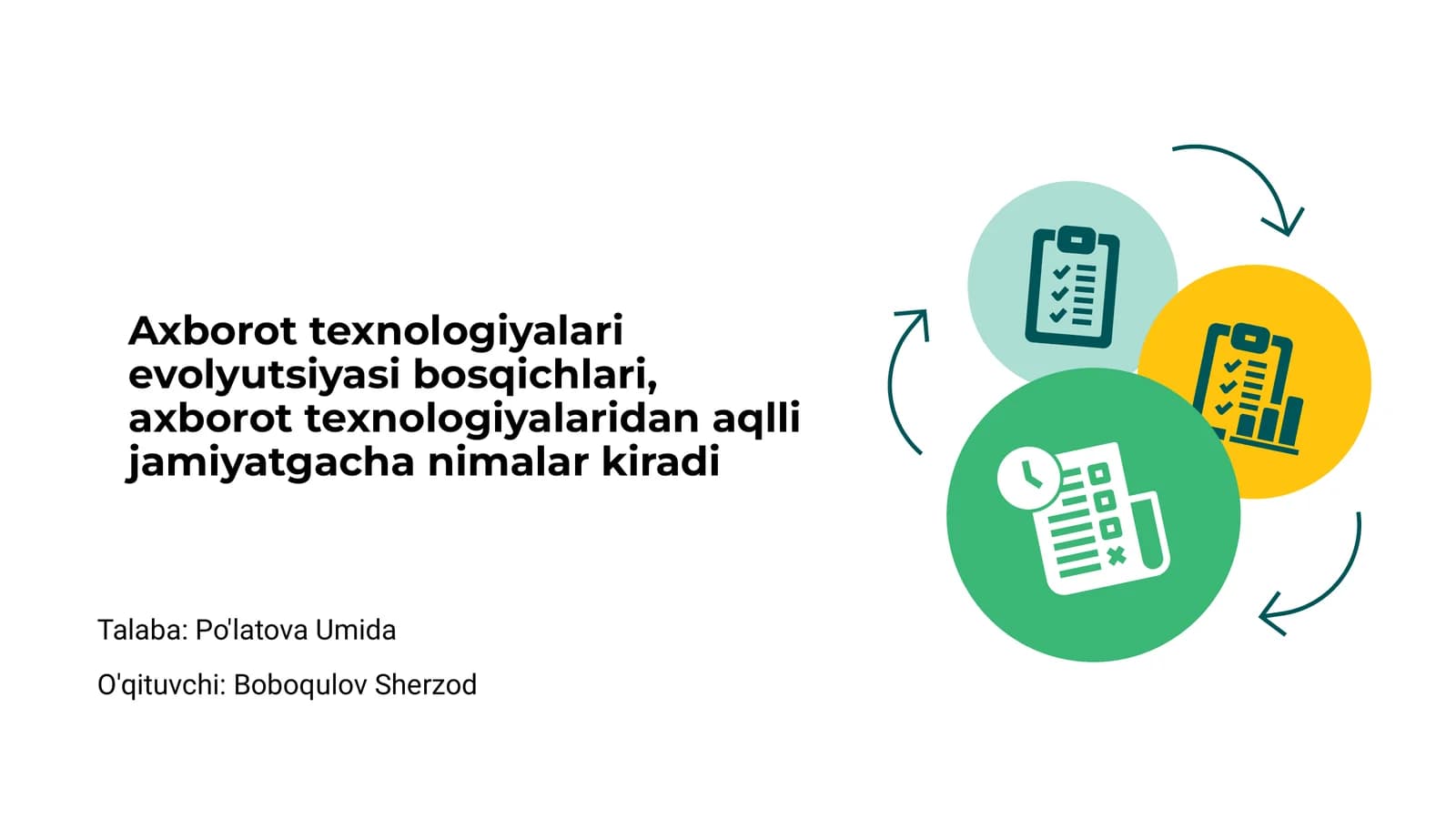 Axborot texnologiyalari evolyutsiyasi bosqichlari