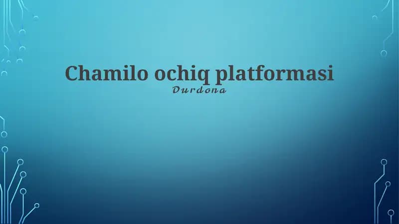 Chamilo ochiq platformasi