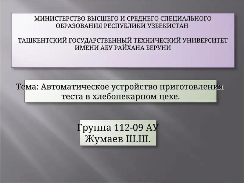 Современные тестомесы
