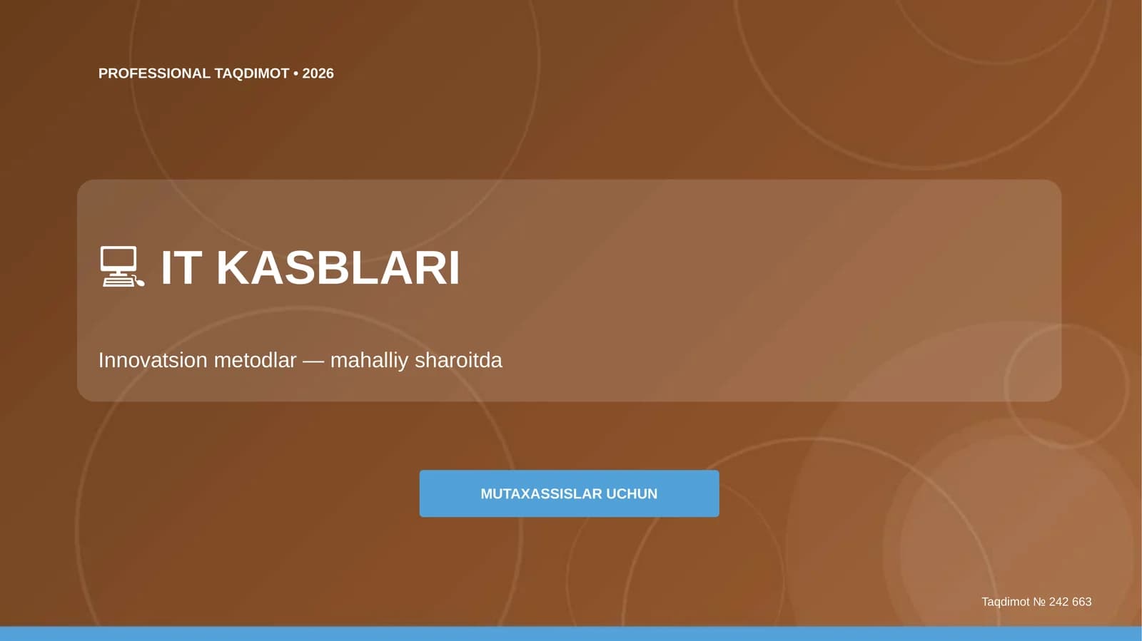 IT kasblari: innovatsion metodlar