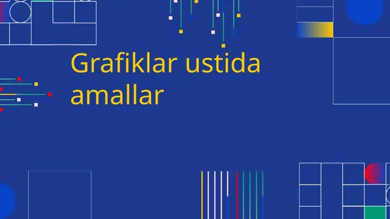 Graflar ustida amallar