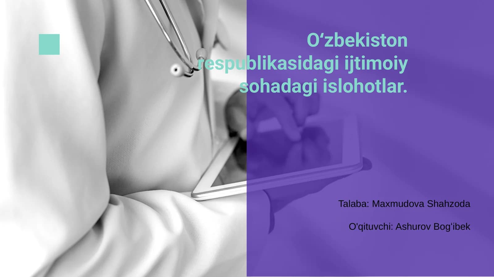 Oʻzbekiston respublikasidagi ijtimoiy sohadagi islohotlar
