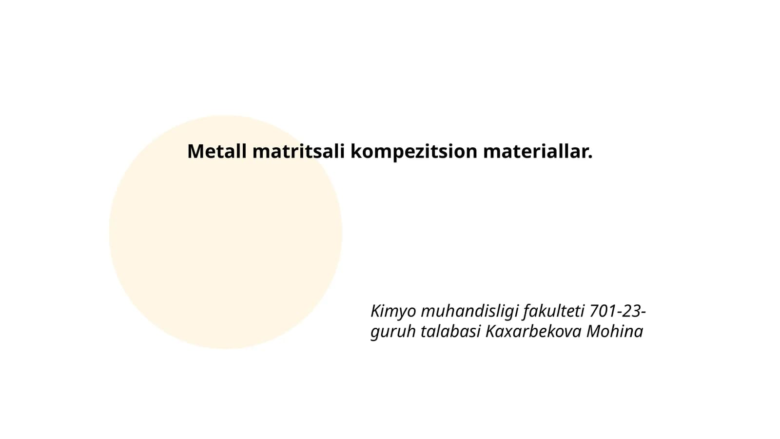 Metall matritsali kompezitsion materiallar