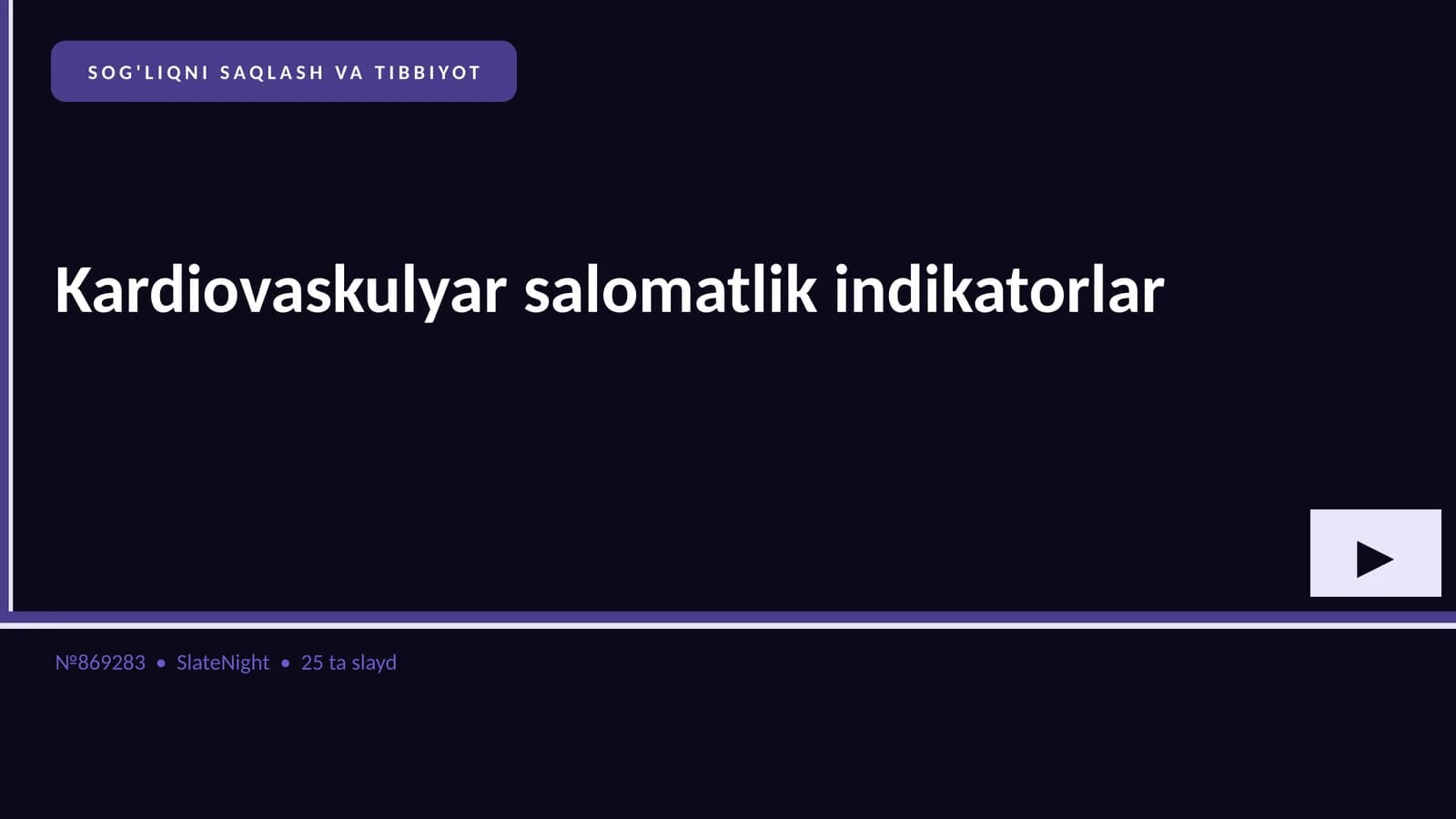 Kardiovaskulyar salomatlik indikatorlar