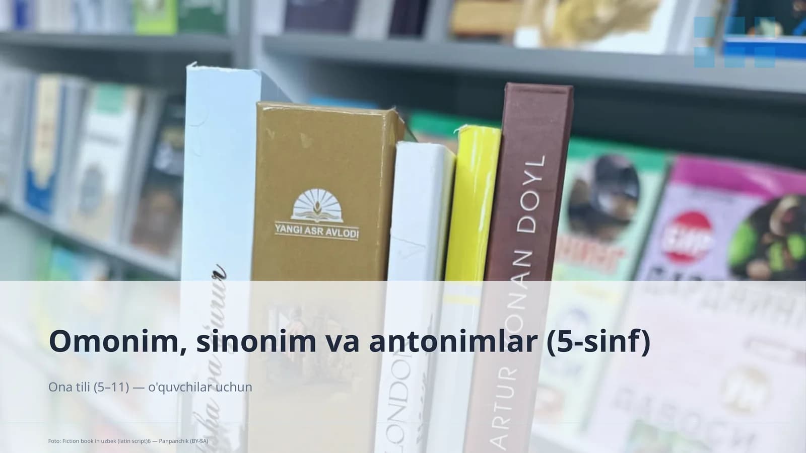 Omonim, sinonim va antonimlar (5-sinf)