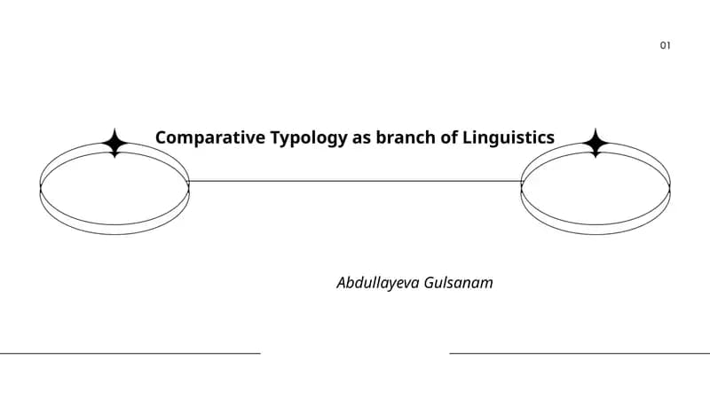 Comparative Typology as branch of Linguistics