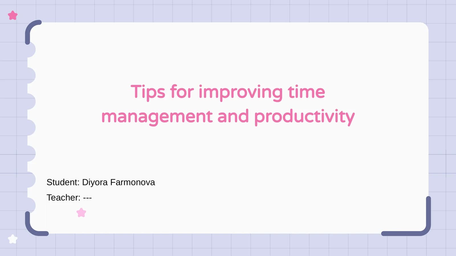 Time Management Tips