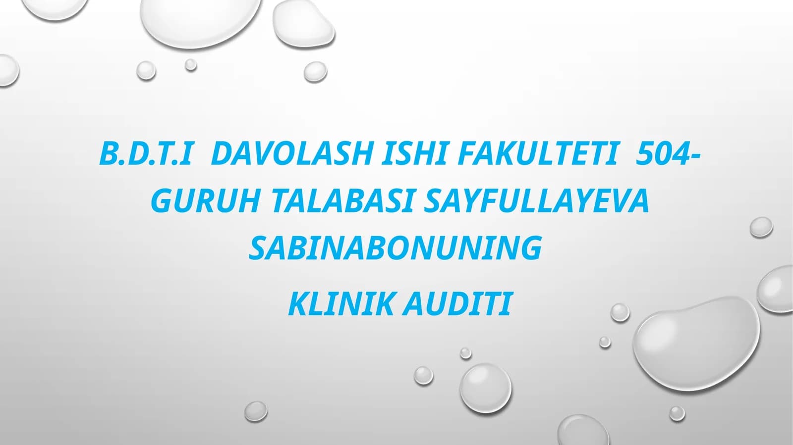 KLINIK AUDITi