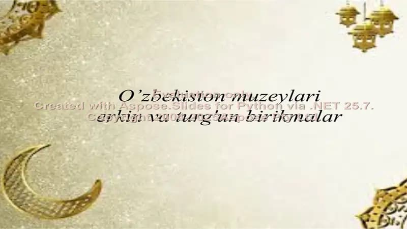 O’zbekiston muzeylari erkin va turg'un birikmalar