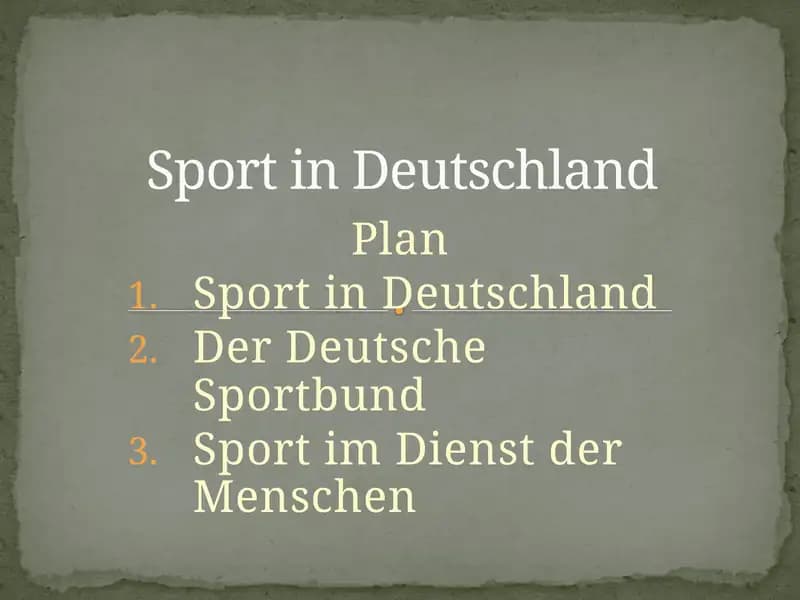 Sport in Deutschland