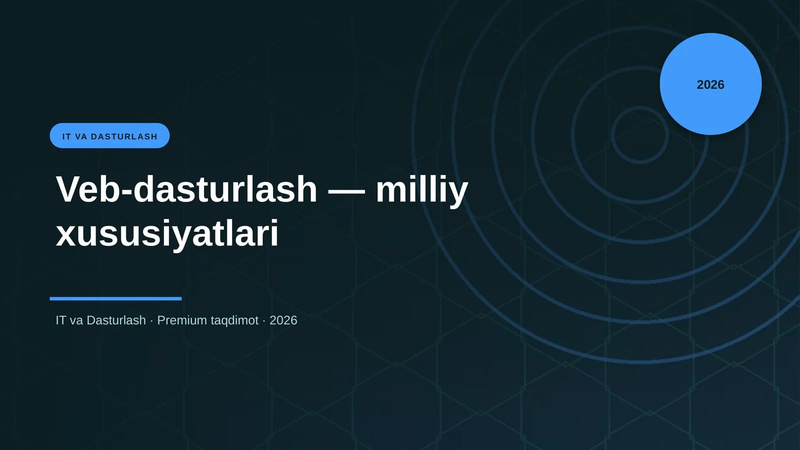 Veb-dasturlash — milliy xususiyatlari