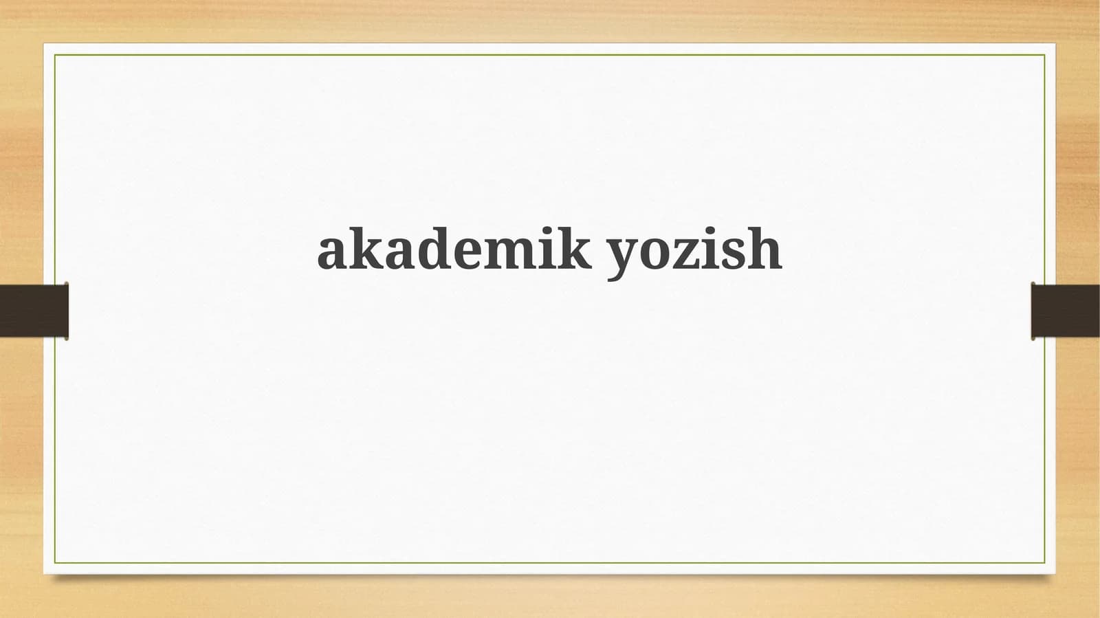 Akademik yozish