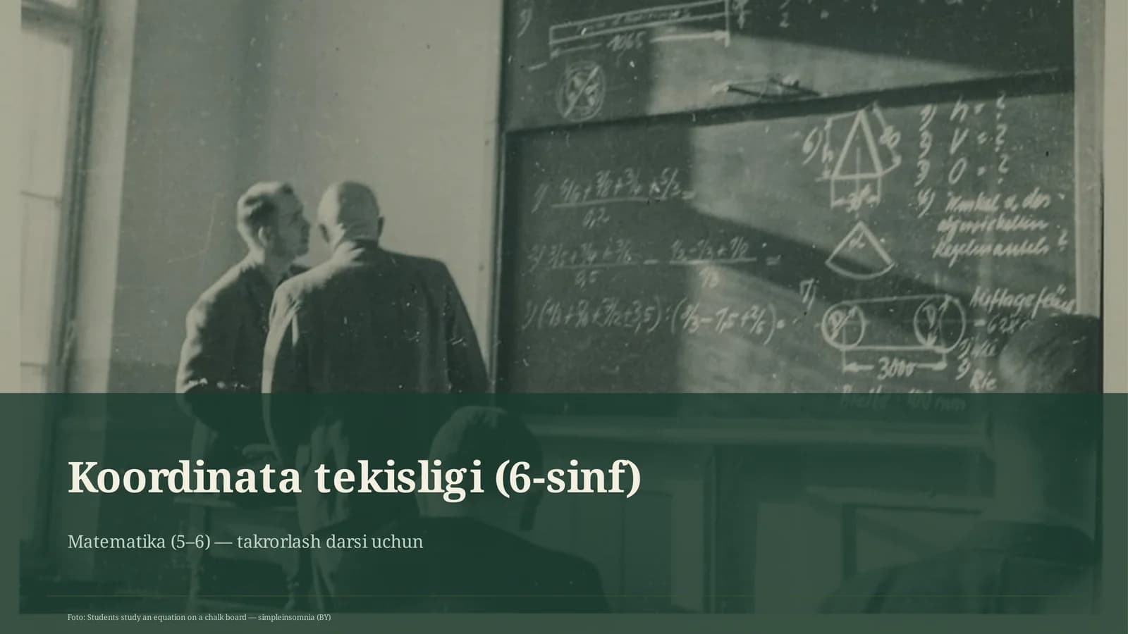 Koordinata tekisligi (6-sinf)