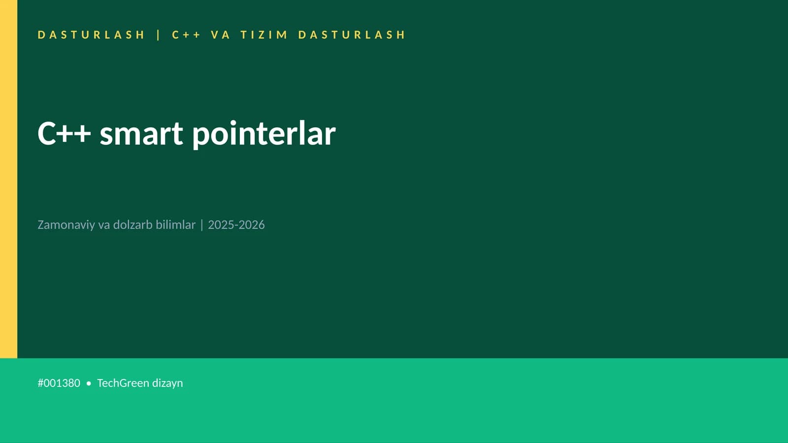 C++ smart pointerlar