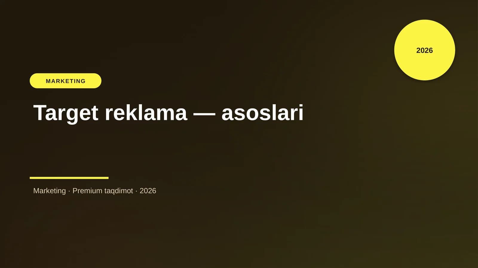 Target reklama — asoslari