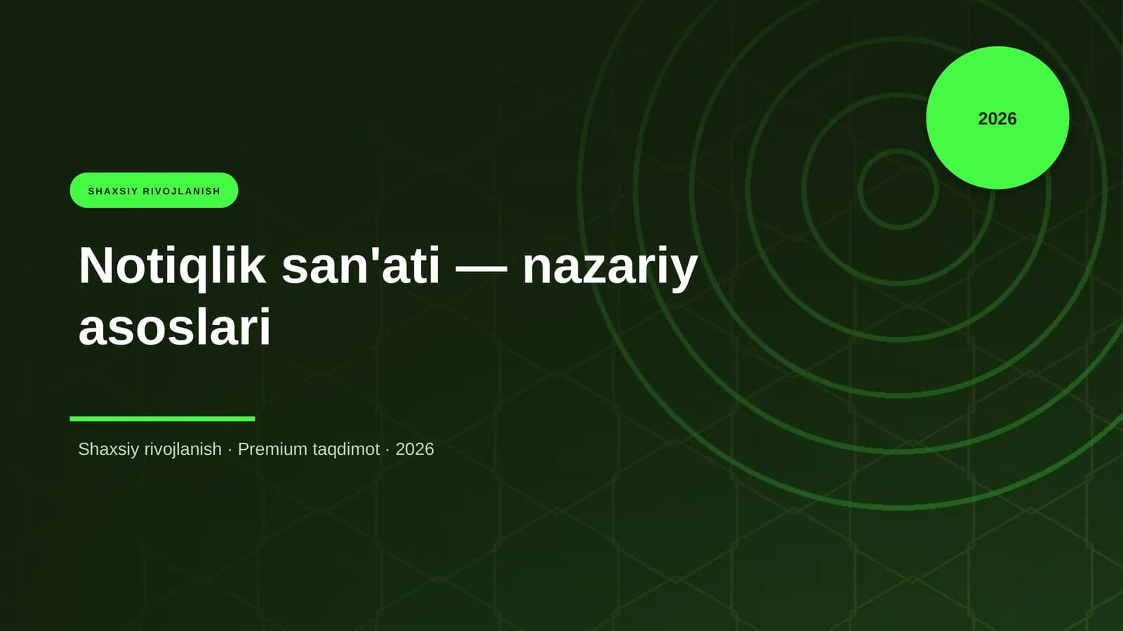 Notiqlik san'ati — nazariy asoslari