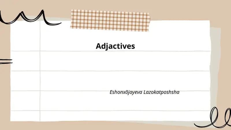 Adjactives
