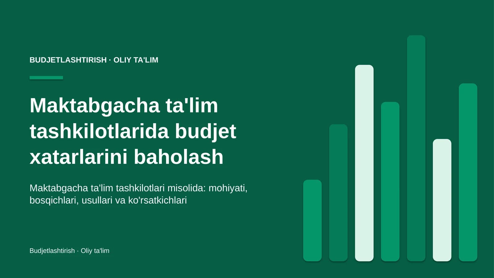 maktabgacha ta'lim tashkilotlarida budjet xatarlarini baholash 7508