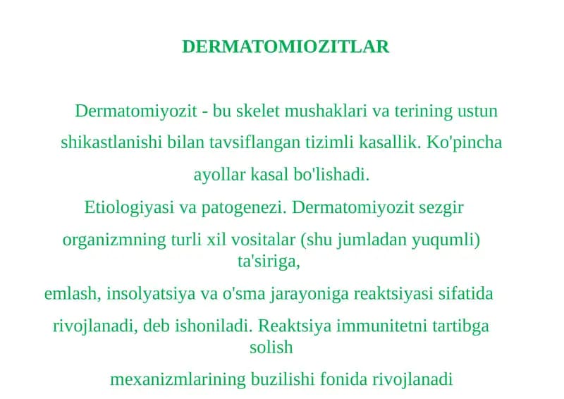 Dermatomiozitlar
