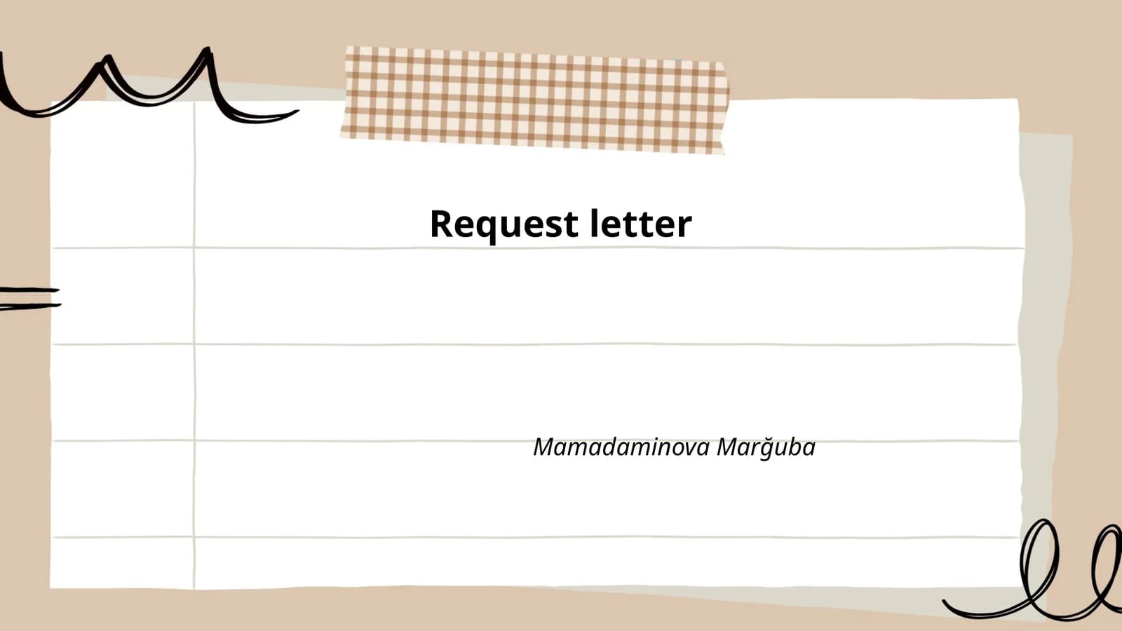 Request Letter