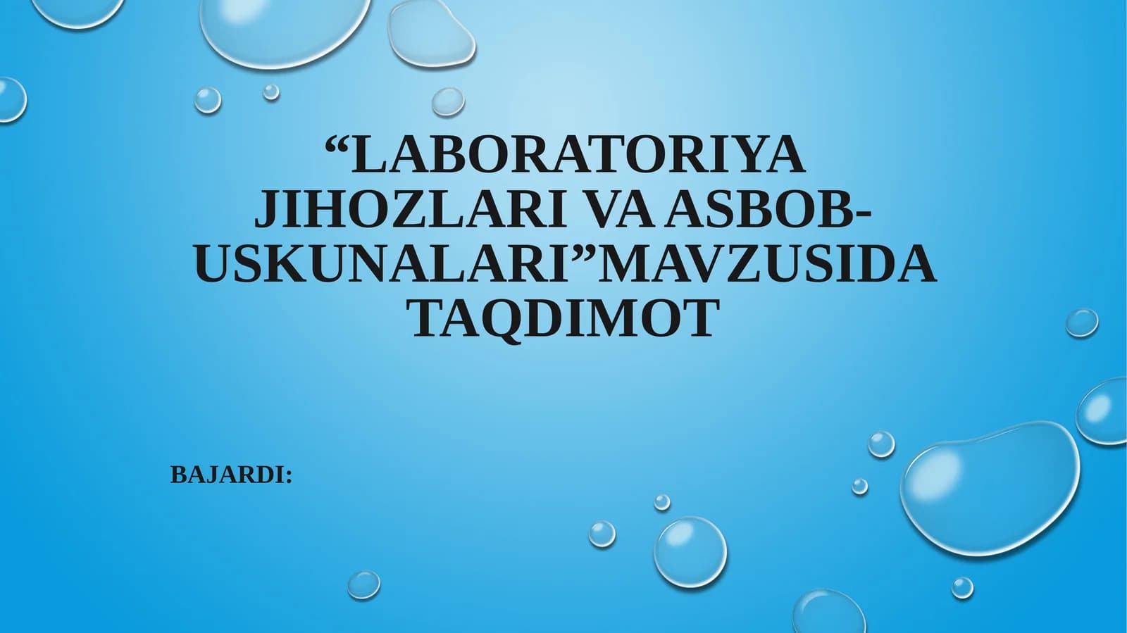Laboratoriyajihozlarivaasob-uskunalari