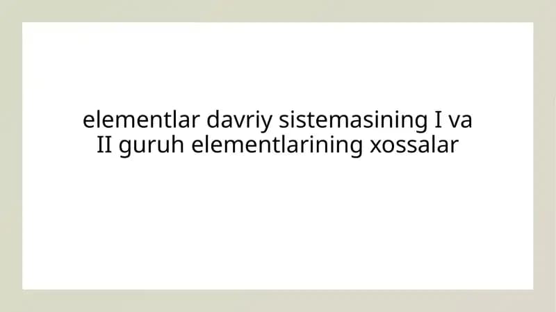 Davriy Elementlar