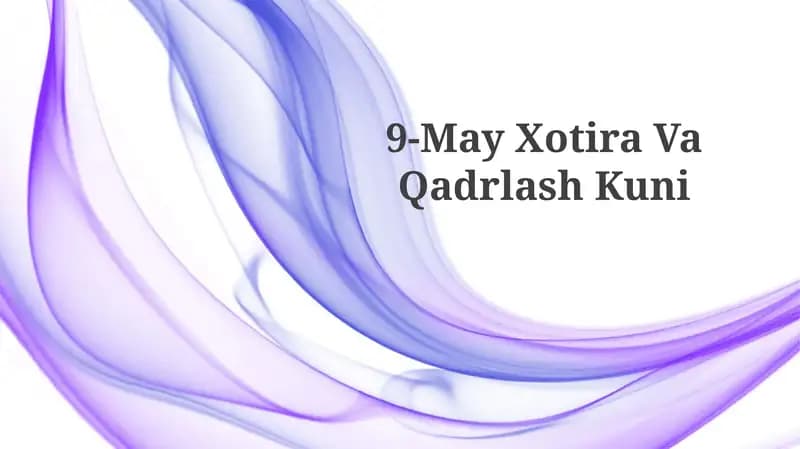 9-May Xotira VaQadrlashKuni