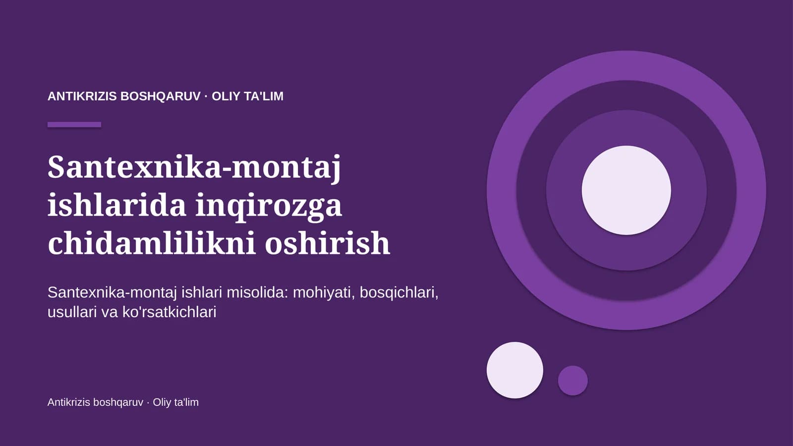 santexnika montaj ishlarida inqirozga chidamlilikni oshirish 7363