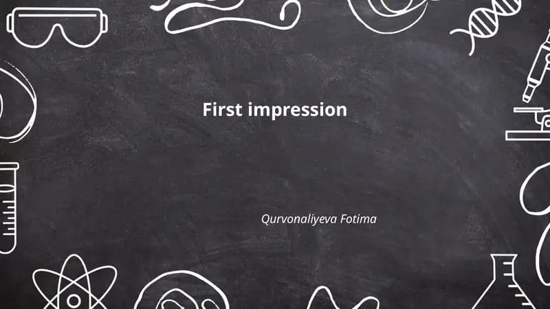 First impression