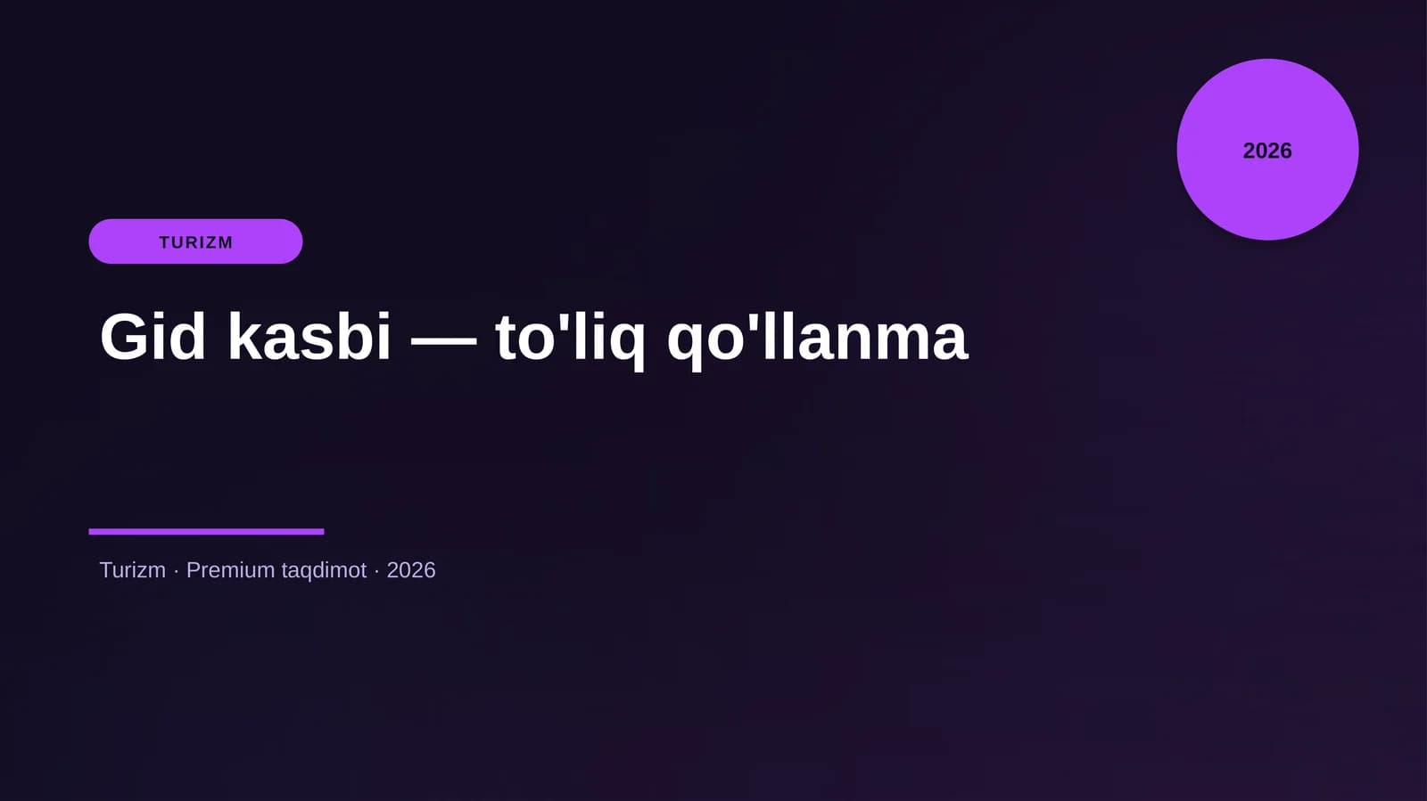 Gid kasbi — to'liq qo'llanma