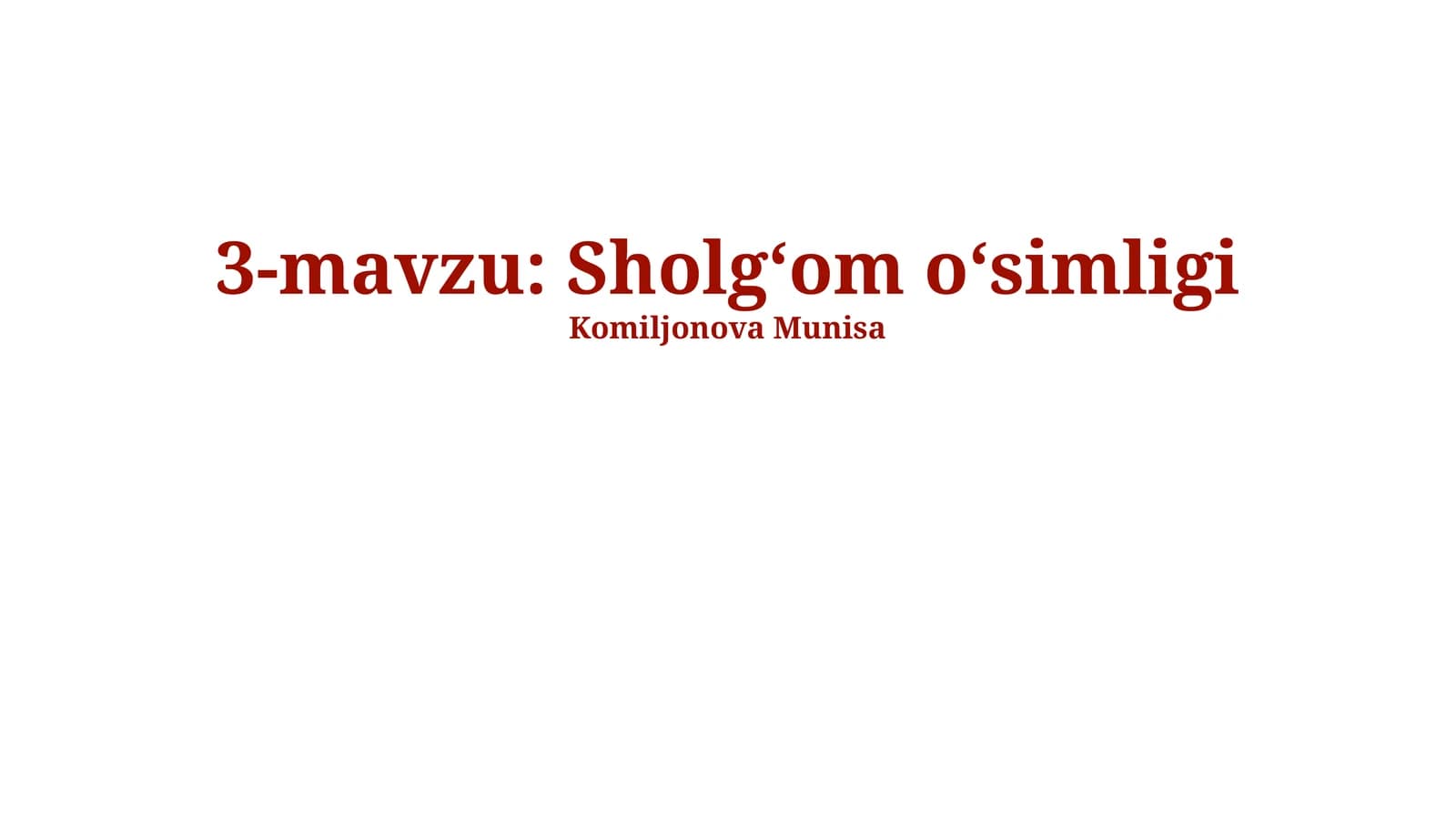 Turnip o'simligi