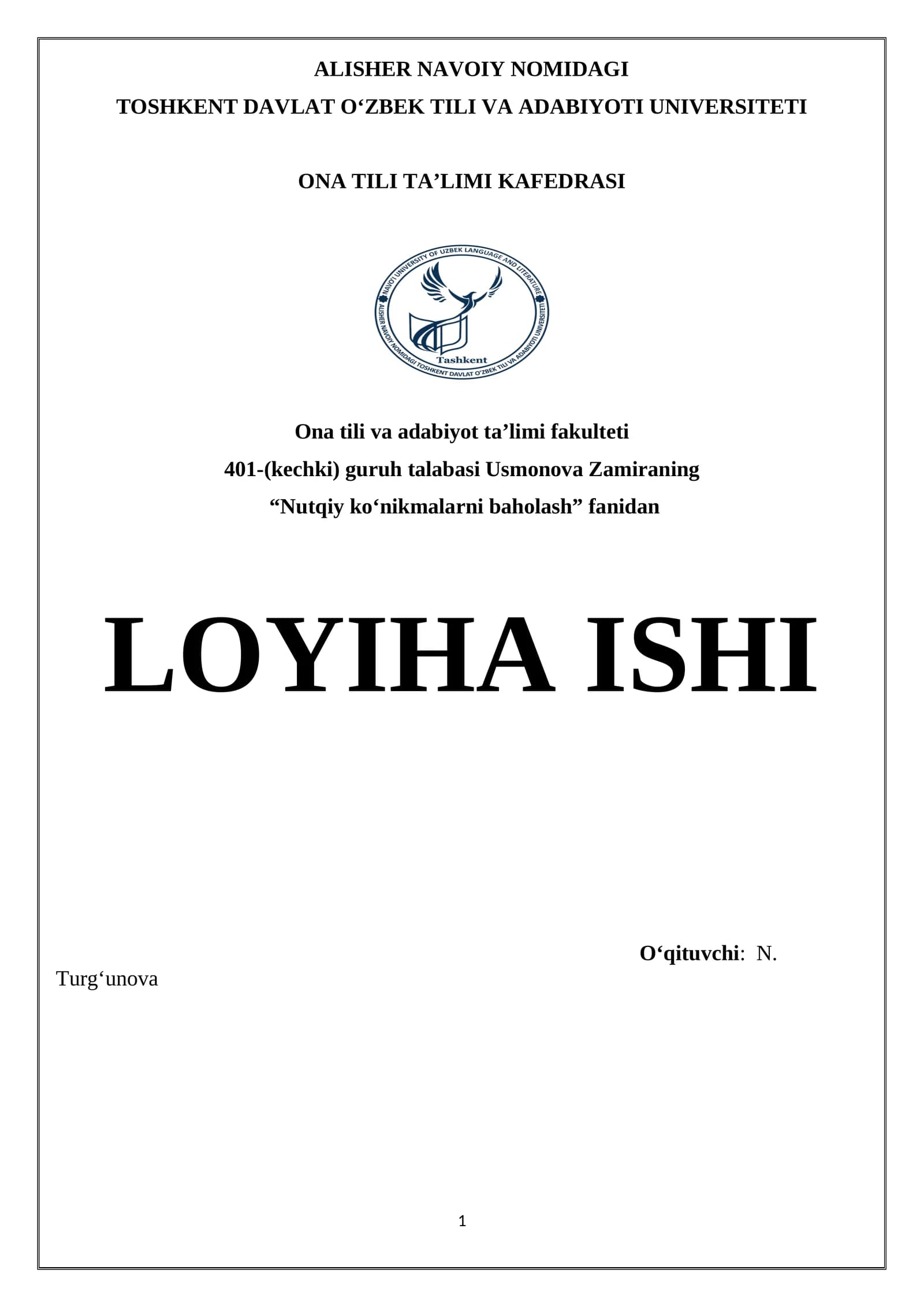 LOYIHA