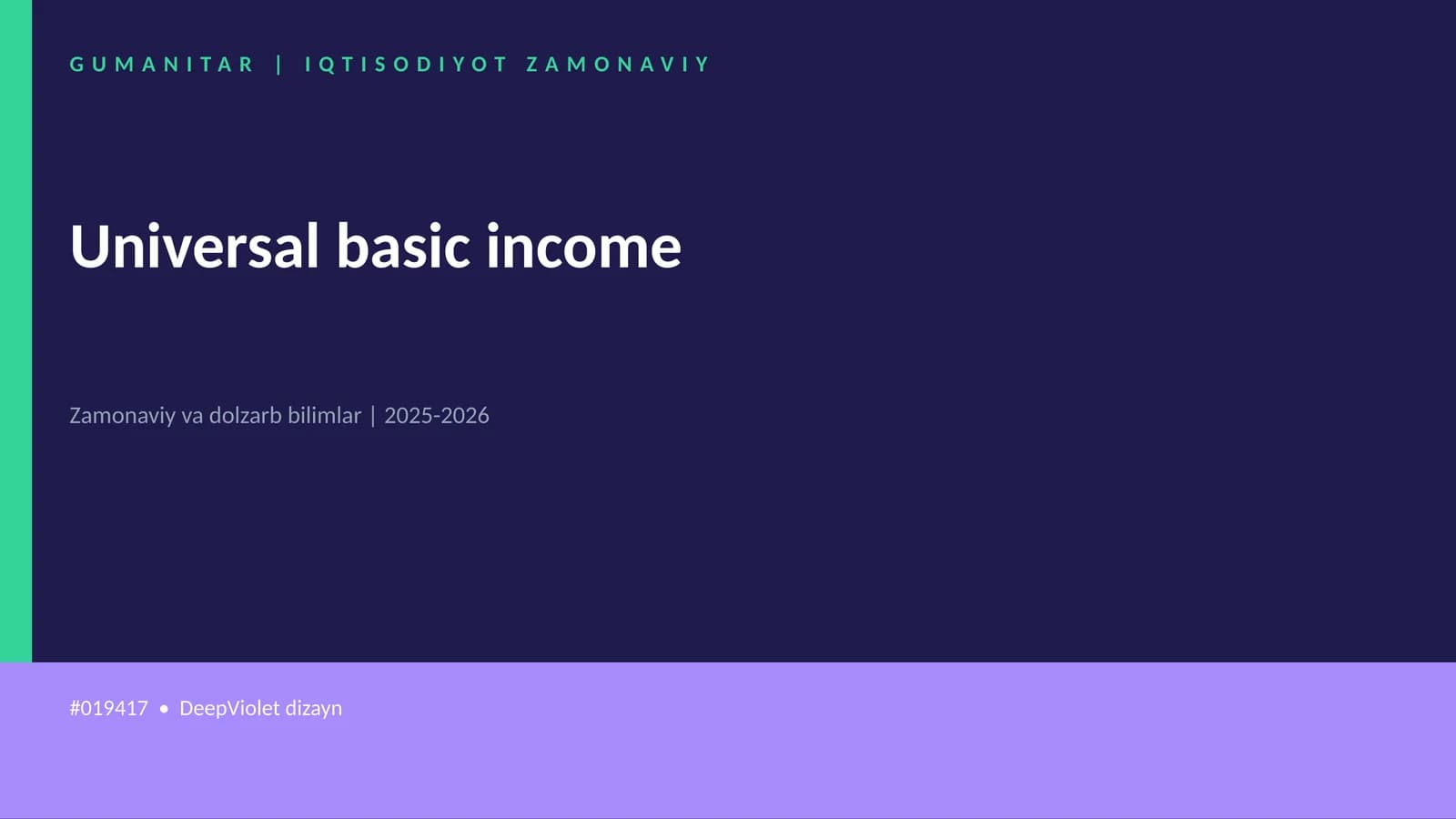 Universal basic income