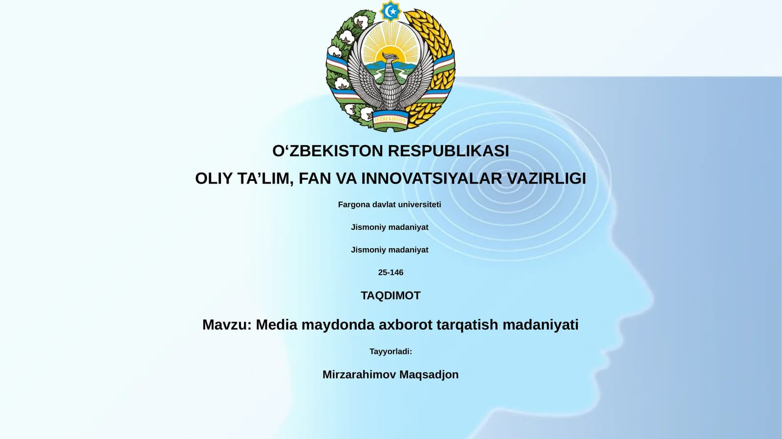 Media maydonda axborot tarqatish madaniyati