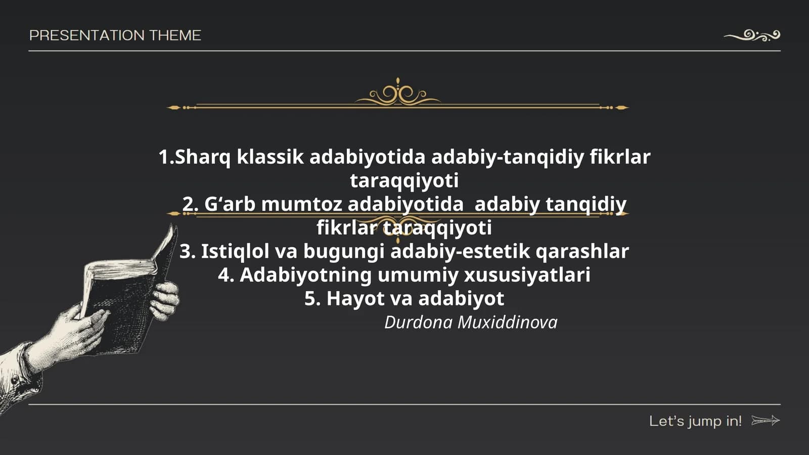 Sharq klassik adabiyotida adabiy-tanqidiy fikrlar taraqqiyoti