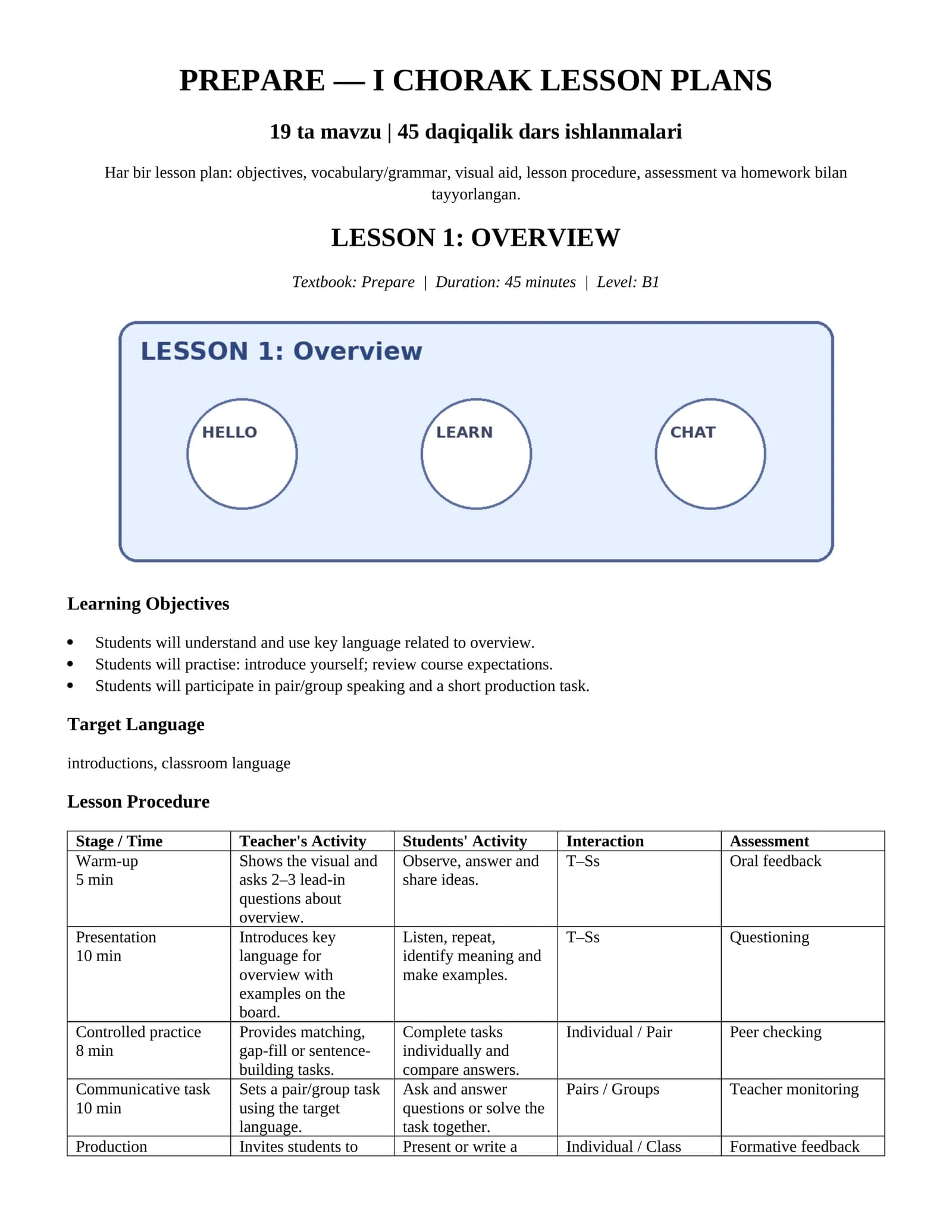 Lesson plan grade 10