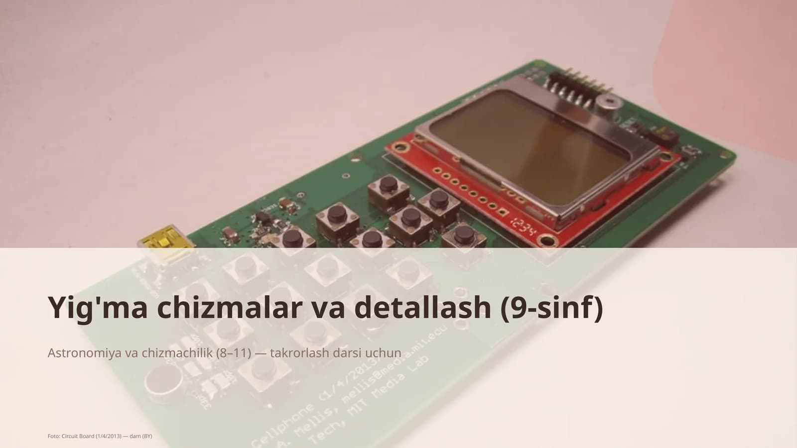 Yig'ma chizmalar va detallash (9-sinf)