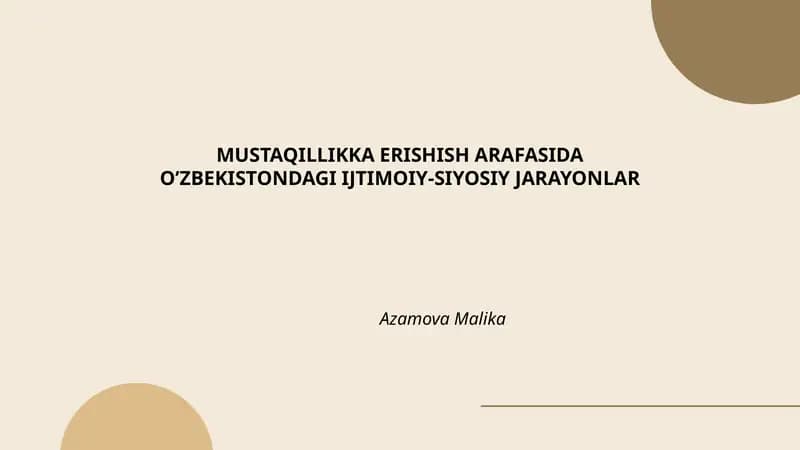 MUSTAQILLIKKA ERISHISH ARAFASIDA