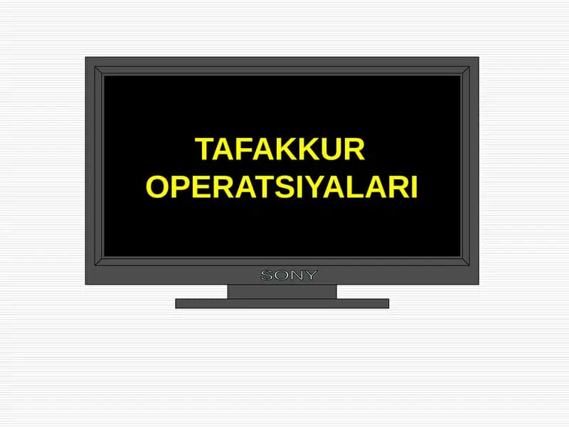 tafakkur operatsiyalari