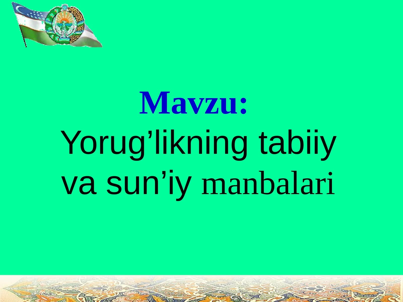 Oltin qoidalar