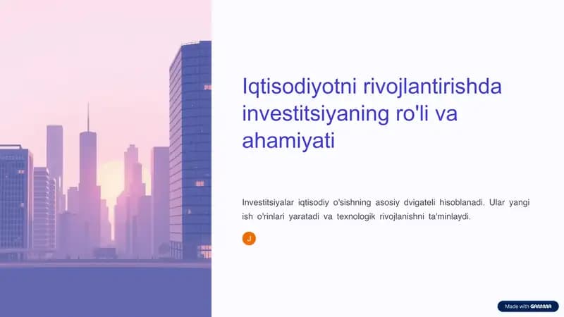 Investitsiyalar