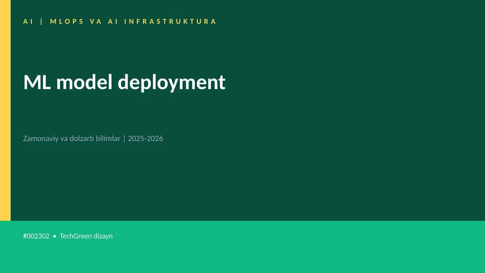 ML model deployment