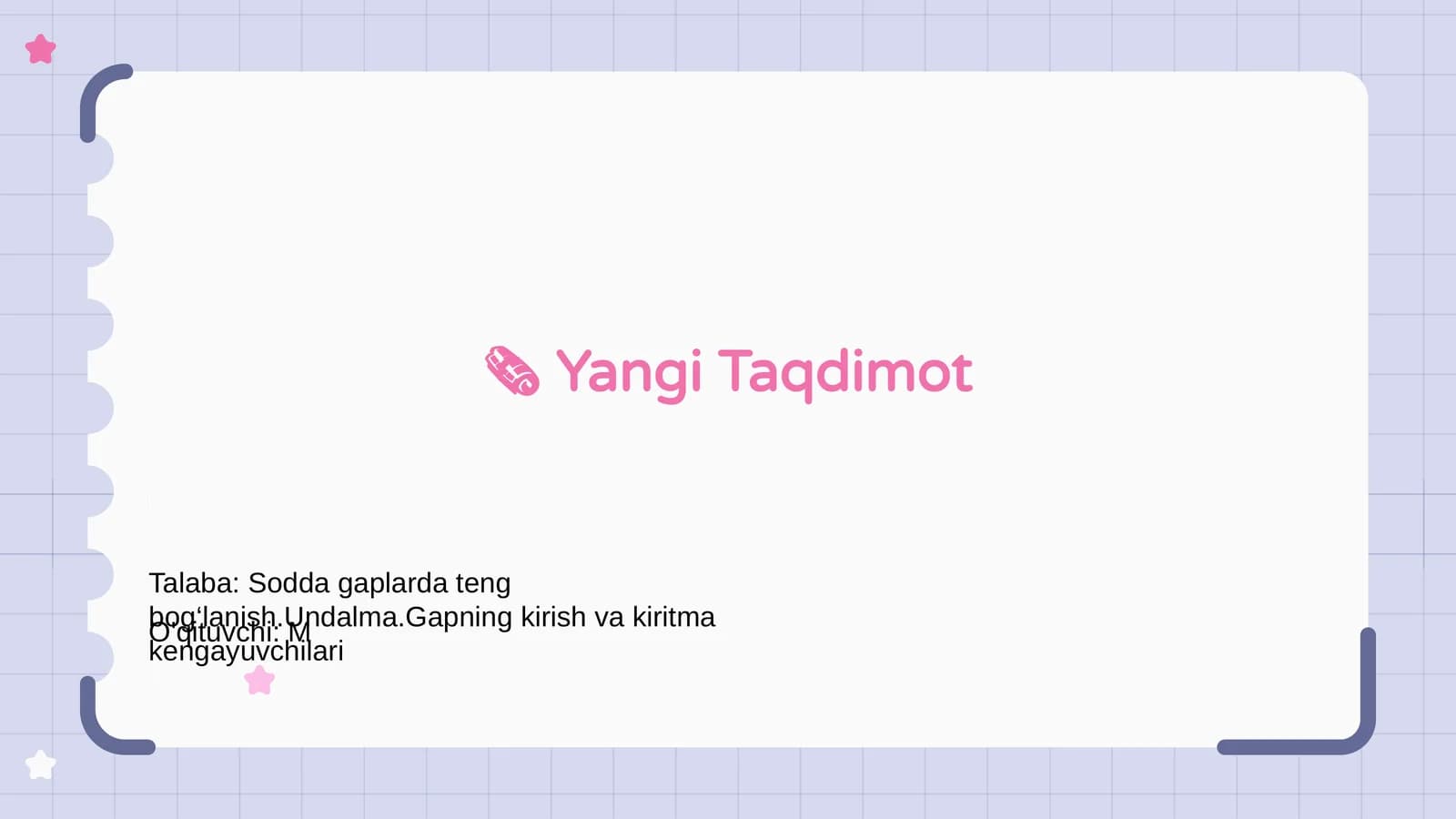 Yangi Taqdimot