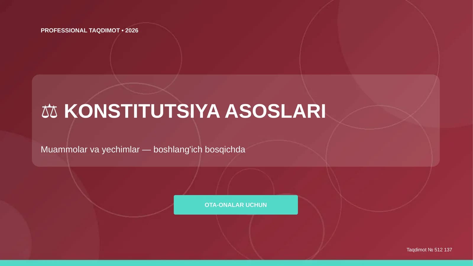 KONSTITUTSIYA ASOSLARI