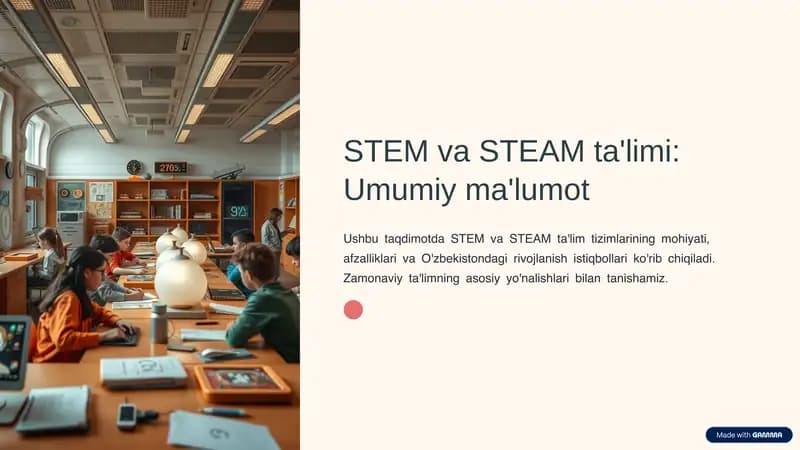 STEM va STEAM ta'limi