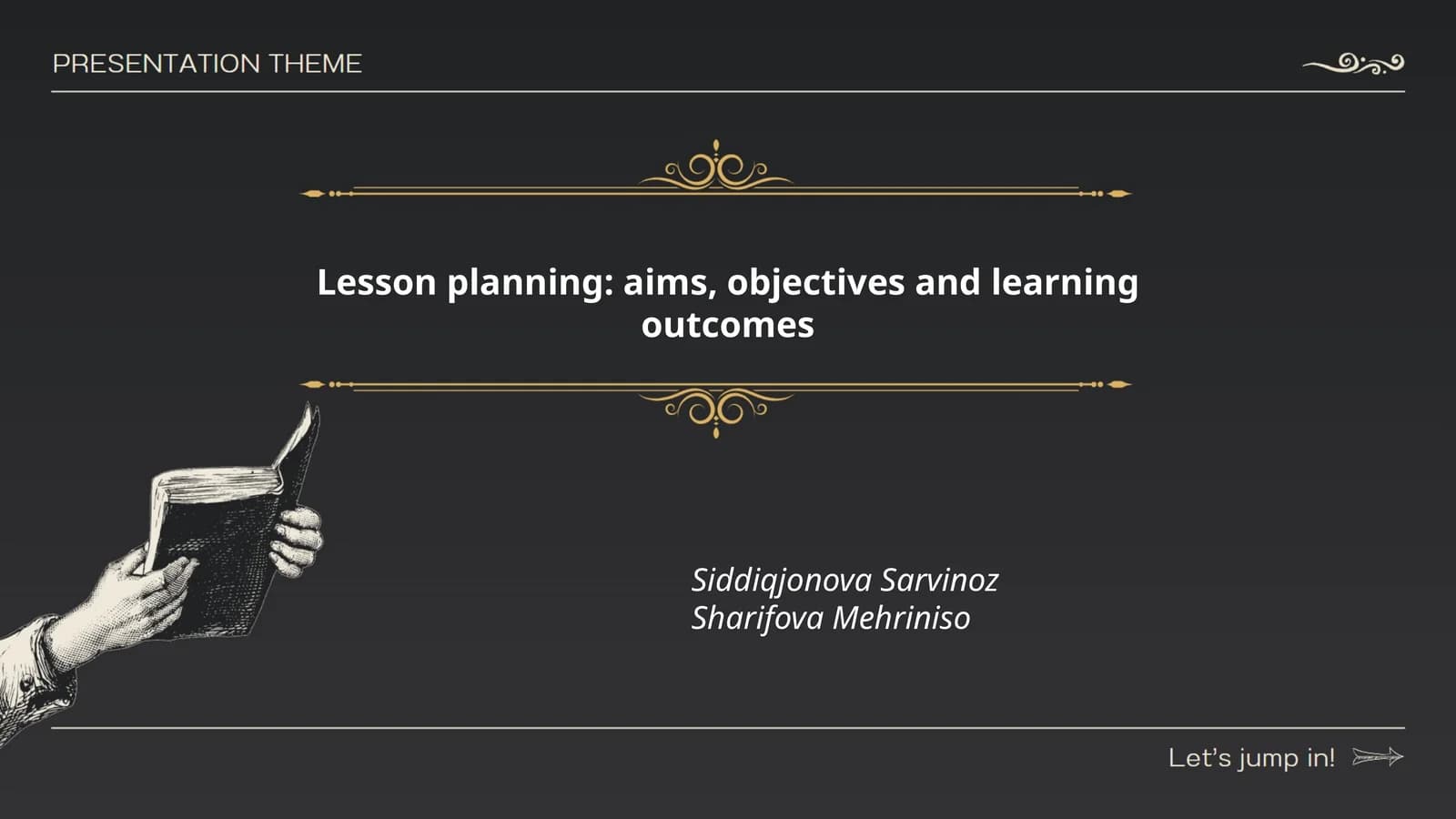 Lesson planning: aims, objectives and learning outcomes